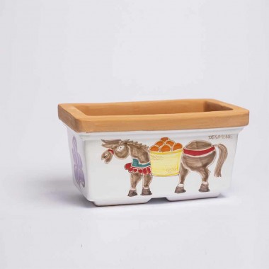Sicilian ceramic planter de simone pottery donkey VSPRAS Folk Sicilian ceramic planter de simone pottery donkey VSPRAS Folk